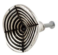 Round Strip Antique Silver Aluminium Cabinet Knob